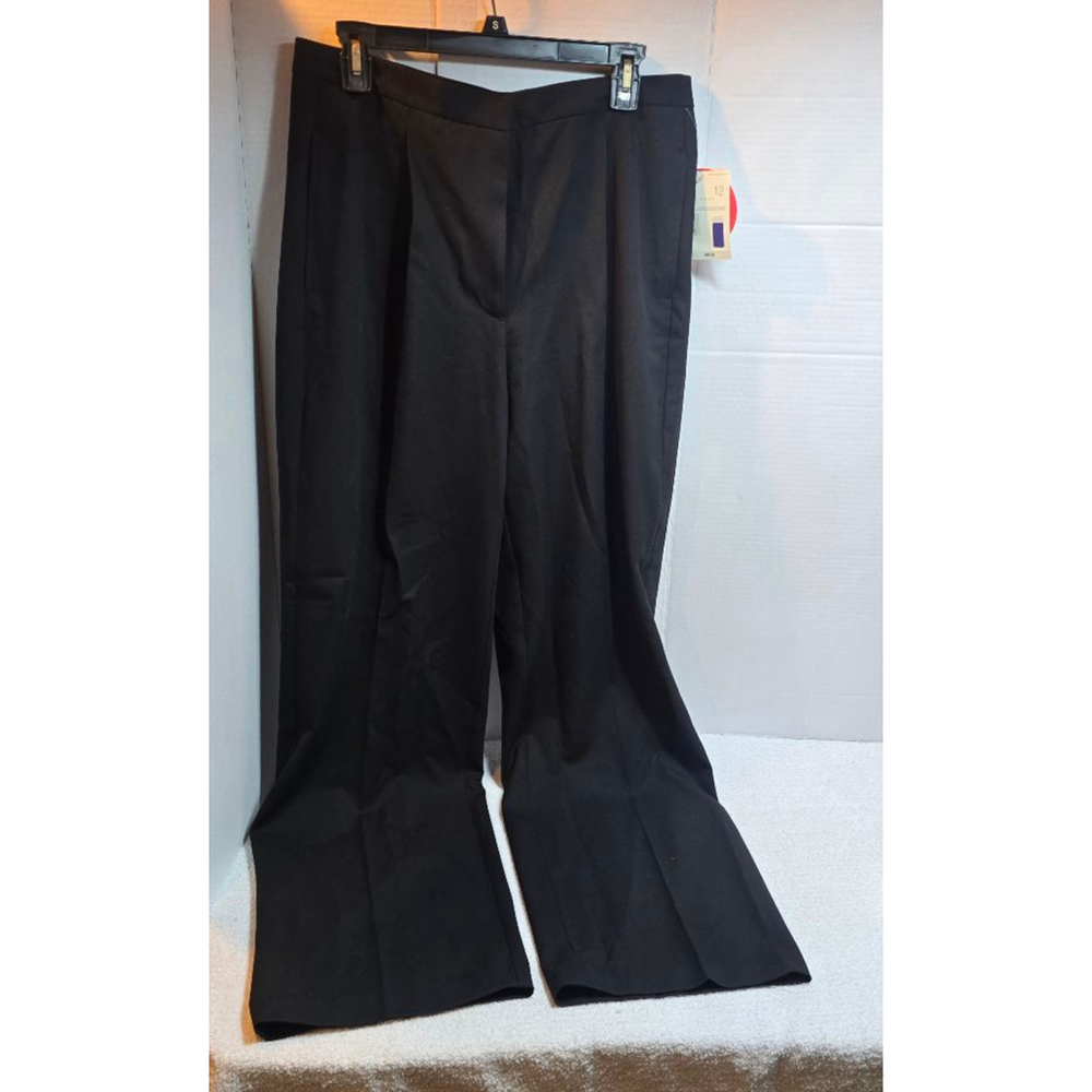 Women's Liz Claiborne Black Kylie Pleated Trousers Size 12